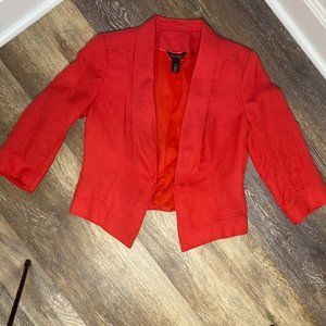 3/4 Sleeve Framed Lapel Jacket